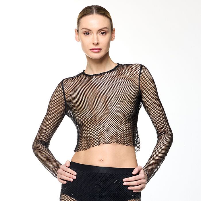 Top noir transparent femme Primadonna Collection