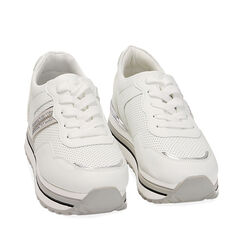 Sneakers bianche, suola 5 cm, 212835023EPBIAN035, 002a