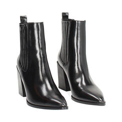 Tronchetti neri lucidi con tacco 8,5 cm, Primadonna, 262722404EUNERO035, 003 preview