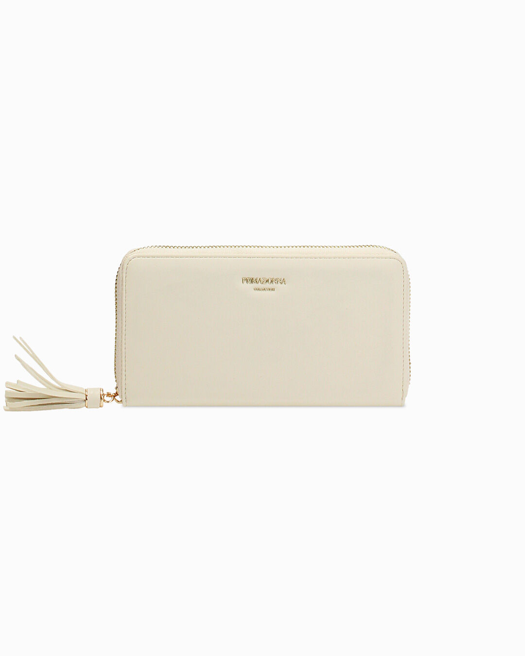 Portafoglio panna con chiusura elegante