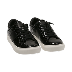Sneakers noires en vernis, Soldés, 162619071VENERO036, 002 preview