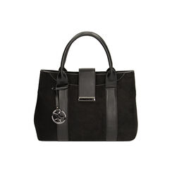 Borsa a mano nera in microfibra, Primadonna, 22D909557MFNEROUNI, 001 preview