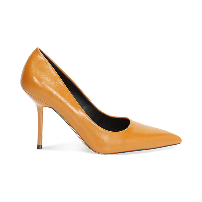 Décolleté ocra lucide con tacco di 9,5 cm, Primadonna, 26M761604EUOCRA035