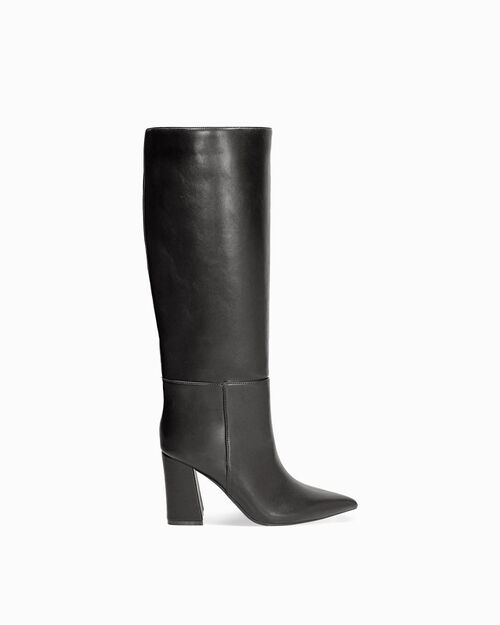 Bottes noires &agrave; talon de 9 cm, BLACK