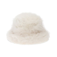 Chapeau en fourrure synth&eacute;tique cr&egrave;me pour femme, Primadonna, 261931303FUPANNUNI, 004 preview