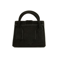 Mini-bag nera in microfibra, Primadonna, 225124537MFNEROUNI, 003 preview
