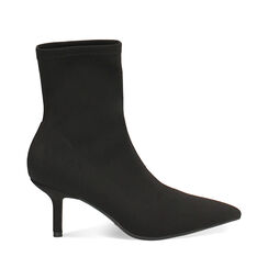 Bottines noires à talon de 7 cm pour femme, Primadonna, 264972601LYNERO035, 001a