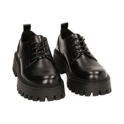 WOMEN SHOES OXFORD SYNTHETIC-ABRADED NER, Primadonna, 227528983ABNERO039, 002 preview