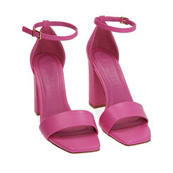 Sandales fuchsia, talon 9 cm , Primadonna, 192104901EPFUCS036, 002a