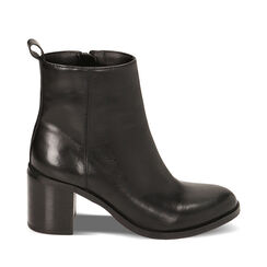 WOMEN SHOES DEMI-BOOT LEATHER NERO, Primadonna, 22O323062PENERO035, 001a