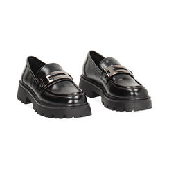 Mocasines de charol negros con tacón de 4,4 cm, Primadonna, 264954315EUNERO035, 003 preview