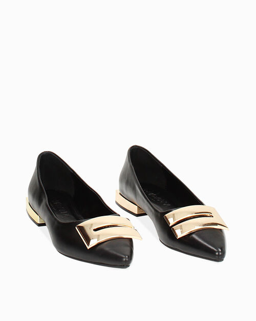 Ballerines noires &eacute;l&eacute;gantes, BLACK