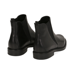 Chelsea boots neri in vera pelle, Stivaletti, 147729504PENERO036, 004 preview