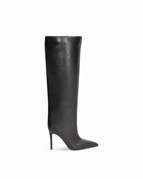 Botas negras tac&oacute;n 10 cm elegantes, BLACK