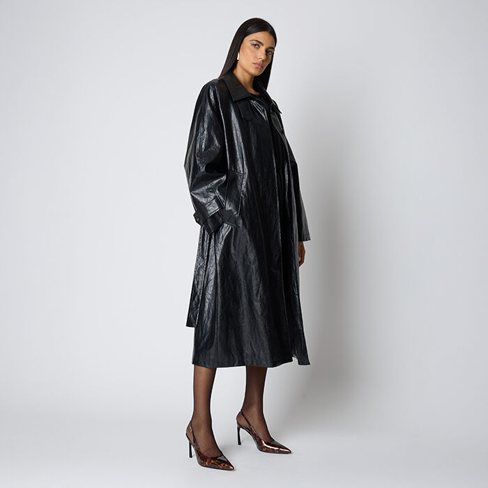 Trench nero da donna con dettagli fashion, Primadonna, 266501103EPNEROS