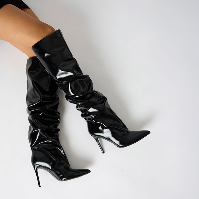 Stivali sopra il ginocchio neri con gambale morbido Primadonna