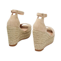Zeppe donna beige in microfibra, Primadonna, 254981950MFBEIG035, 004 preview
