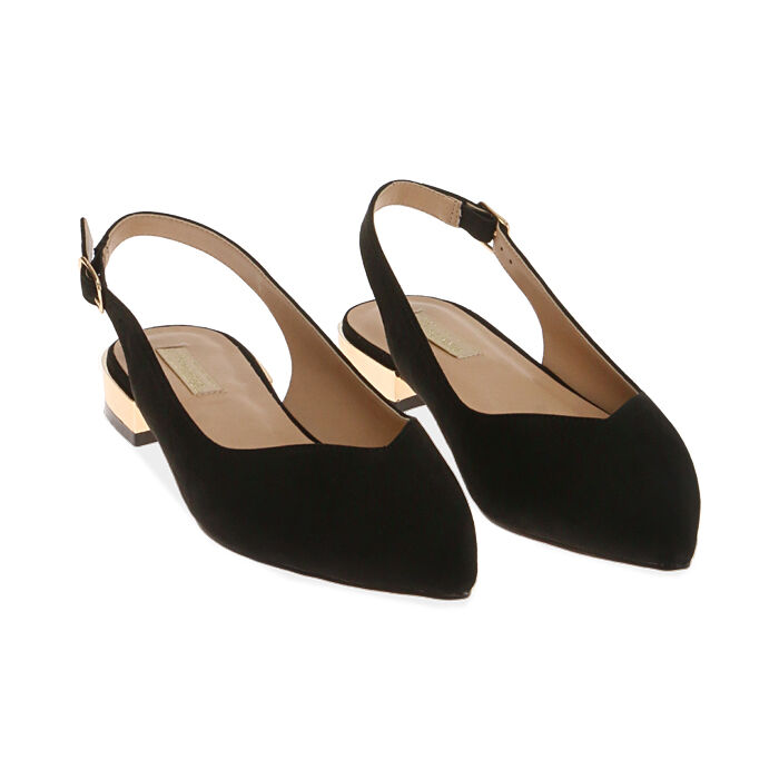 Slingback flat nere in microfibra | Primadonna Collection