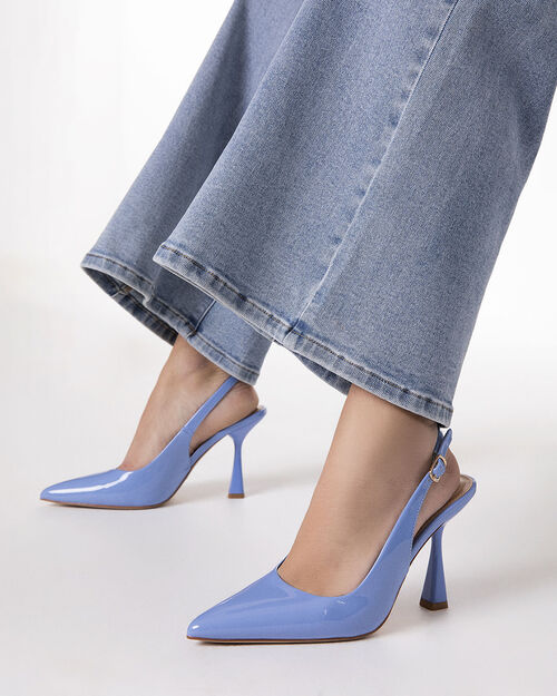 D&eacute;collet&eacute; celesti tacco 9,5 cm, LT BLUE