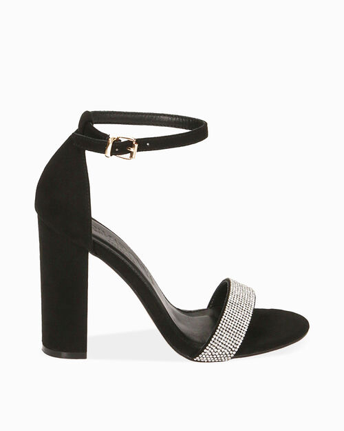 ZAPATOS SANDALIA MICROFIBRA NERO, BLACK