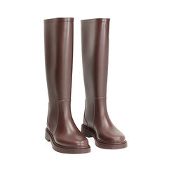 Bottes en PVC brun foncé avec semelle confortable, Primadonna, 260957002PVMORO036, 003 preview