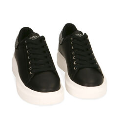 Sneakers noires, talon 4,5 cm , Primadonna, 202621193EPNERO035, 002a