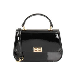 BORSA MINI BAG SINTETICO VERNICE NERO, Primadonna, 235124677VENEROUNI, 001 preview