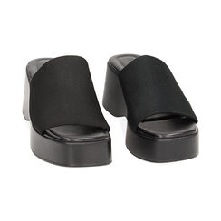 Zeppe nere in tessuto, Ultime occasioni, 232104003TSNERO036, 002 preview