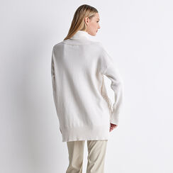 Maglione maxi beige con frange, Primadonna, 22U535933TSBEIGUNI, 002 preview