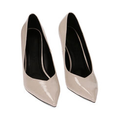 Décolleté panna in naplak, tacco 10,5 cm, Primadonna, 222186102NPPANN035, 002 preview
