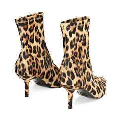 Tronchetto leopardato in tessuto, tacco 7 cm, Primadonna, 244972601LYLEOP041, 003 preview