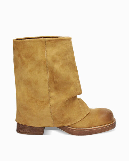 Tronchetto biker da donna cognac, COGNAC