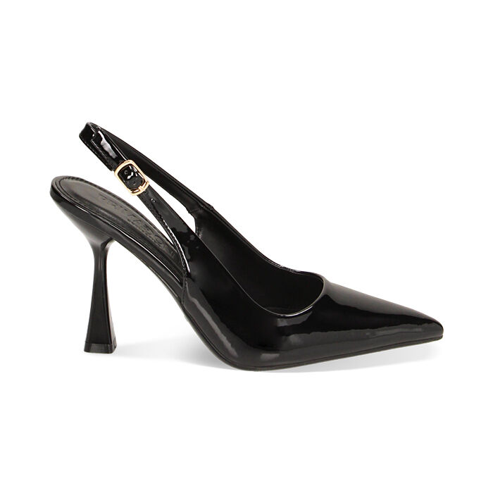 Talons noirs en vernis pour femmes Collection Primadonna Collection
