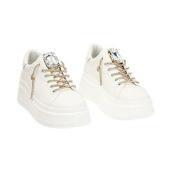 Sneakers bianco-oro, Primadonna, 242800304EPBIOR039, 002 preview