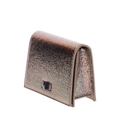 Mini bag bronzo in laminato crack, Promozioni, 245126053LCBRONUNI, 002a