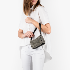 Mini bag nera con pietre, Primadonna, 15F520054ETNEROUNI, 002a