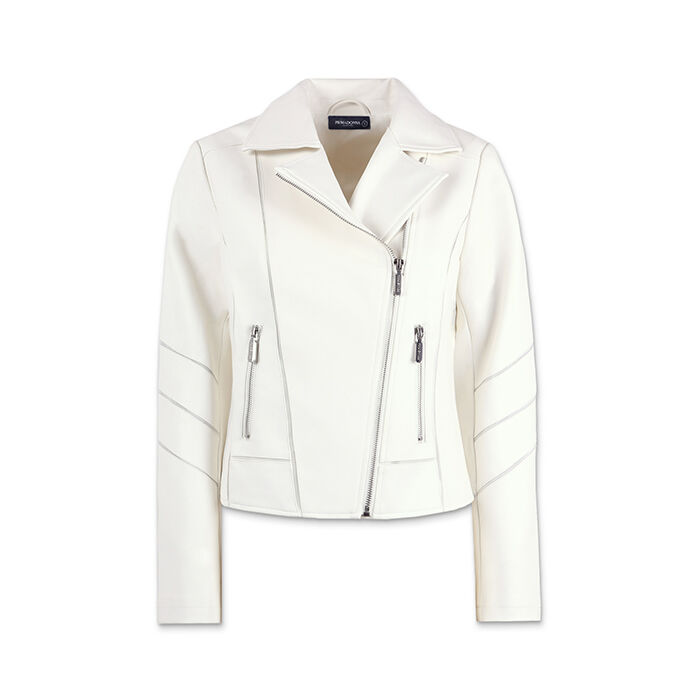 Giubbino donna bianco modello chiodo, Primadonna, 256500462EPBIANL