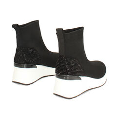 Slip on nere con tacco 6,5 cm, Scarpe, 272812186TRNERO040, 003 preview