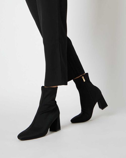 WOMEN SHOES DEMI-BOOT LYCRA NERO, BLACK