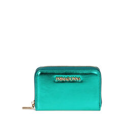 Portafogli verde laminato, Primadonna, 215122516LMVERDUNI, 001a