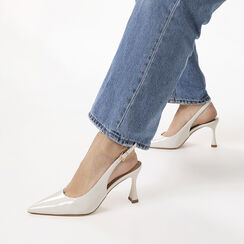 D&eacute;collet&eacute; panna tacco 7,5 cm, Scarpe, 272141101VEPANN035, 002a