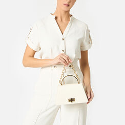 Mini bolsa mujer color crema, Primadonna, 255126021EPPANNUNI, 002a