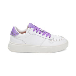 Sneakers bianco-viola, Primadonna, 232601142EPBIVL035, 001 preview