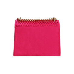 Sac à bandoulière en satin fuchsia avec strass, Primadonna, 205123167RSFUCSUNI, 003 preview
