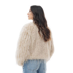 Cappotto beige corto in pelo sintetico, Primadonna, 24B402337FUBEIGI, 002 preview