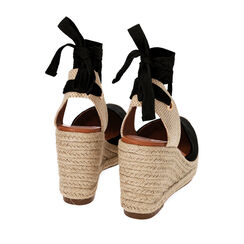 Alpargatas negras en microfibra, Primadonna, 234920101MFNERO035, 003 preview