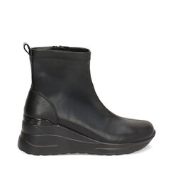 Slip on nere con plateau da 7 cm per un look audace, Primadonna, 262850902EPNERO035, 001a