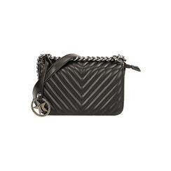 Borsa a tracolla nera matelassé, Primadonna, 225700970EPNEROUNI, 001 preview