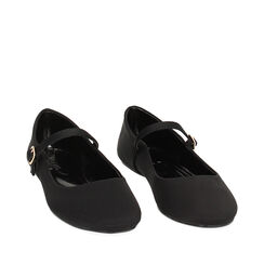 Ballerine nere in tessuto, Primadonna, 234988011LYNERO038, 002a