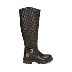 Bottes noires matelassées, Primadonna, 183075511TPNERO036, 001a